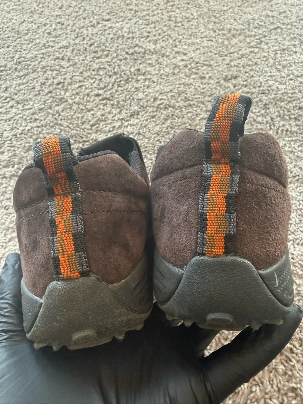 Kids Merrell Jungle Moc Slip On Shoes, Suede, Brown, Size 5W